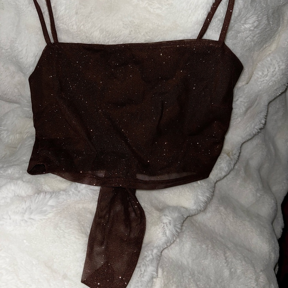 XS Windsor Elegant Brown Women's Top. Worn Once, In Great Condition!
